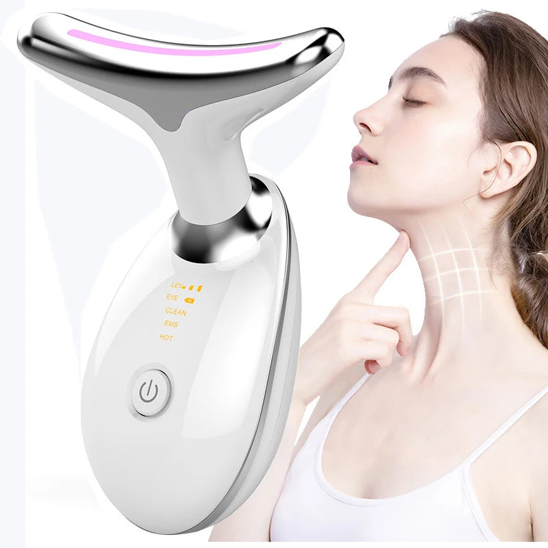 Micro-current neck and face masseur